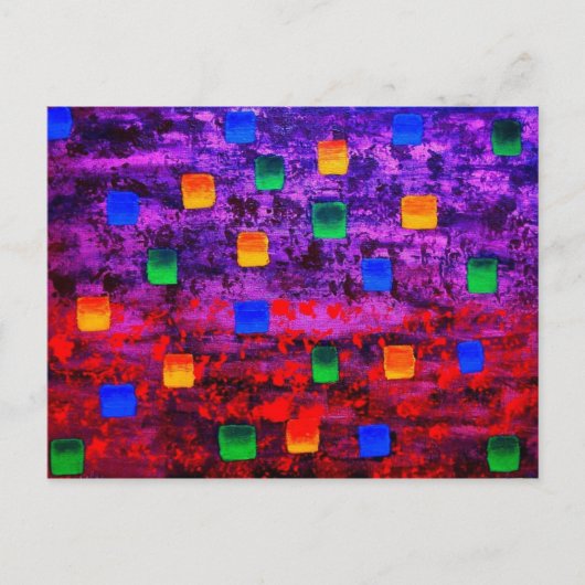 Moderne Abstracte kleurrijke acrylverf Briefkaart (Voorkant)