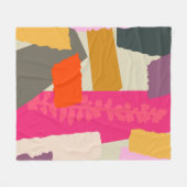 Moderne Abstracte kleurrijke artistieke kleurenblo Fleece Deken (Voorkant (Horizontaal))