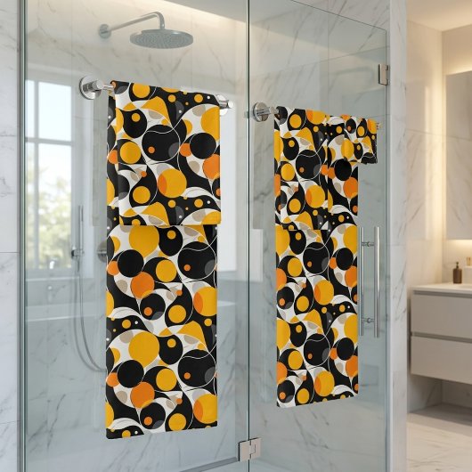 Moderne Abstracte Kleurrijke Bellen Bad Handdoek