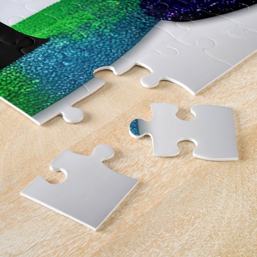 Moderne Abstracte Kleurrijke Bomen met Witte Achte Legpuzzel (Zijkant)