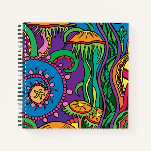 Moderne Abstracte kleurrijke decoratieve ontwerpen Notitieboek (Voorkant)