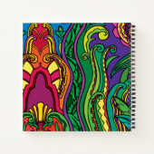 Moderne Abstracte kleurrijke decoratieve ontwerpen Notitieboek (Achterkant)