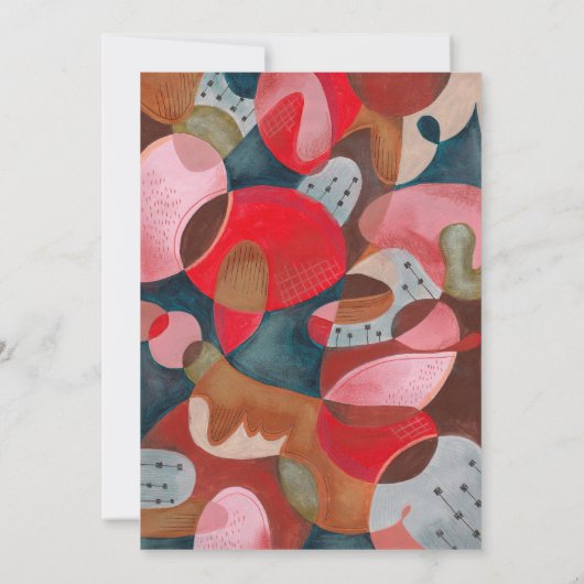 Moderne abstracte kleurrijke eenvoudige minimale b kaart (Achterkant)