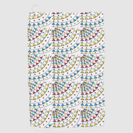 Moderne Abstracte kleurrijke geometrische patronen Golfhanddoek