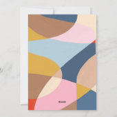 Moderne Abstracte Kleurrijke Kerstfoto Feestdagenkaart (Achterkant)