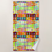 Moderne Abstracte kleurrijke keukenhanddoek Strandlaken (Voorkant)