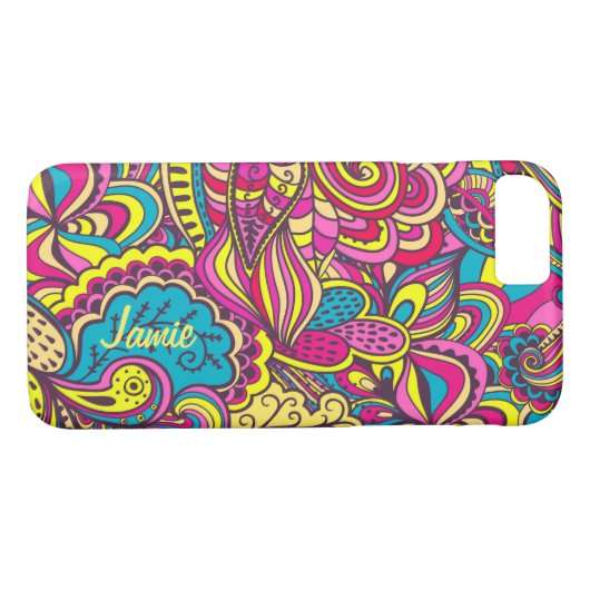 Moderne Abstracte kleurrijke kunstwerk naam Case-Mate iPhone Case (Achterkant (Horizontaal))