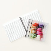 Moderne Abstracte kleurrijke Macaron Naam Notitieb Notitieboek (Binnen)