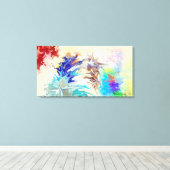 Moderne Abstracte kleurrijke "NEXUS" Canvas Afdruk (Insitu (Houten vloer))