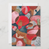 Moderne abstracte kleurrijke overlay foto bruiloft kaart (Achterkant)