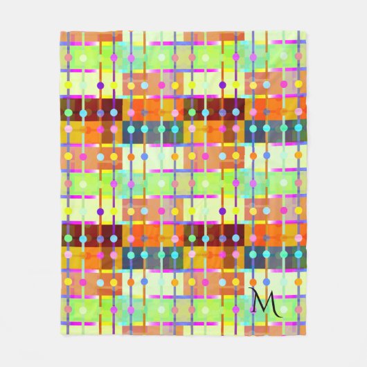 Moderne Abstracte, kleurrijke patroonbundel Fleece Deken (Voorkant)