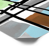 Moderne Abstracte kleurrijke schilderkunst uit de Poster (Hoek)