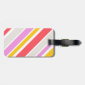 Moderne Abstracte kleurrijke strepen Bagagelabel (Achterkant horizontaal)
