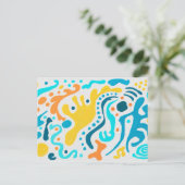 Moderne Abstracte kleurrijke verf Briefkaart (Staand voorkant)