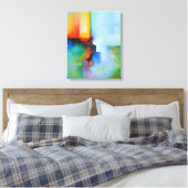 Moderne Abstracte kleurrijke verf Canvas Afdruk (Insitu (Slaapkamer))