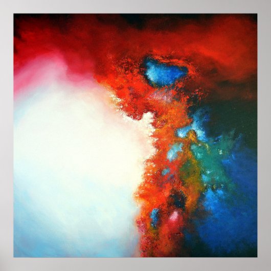 Moderne Abstracte kleurrijke verf Poster (Voorkant)