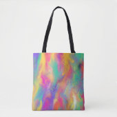 Moderne abstracte kleurrijke verfspat schildering tote bag (Voorkant)