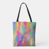 Moderne abstracte kleurrijke verfspat schildering tote bag (Achterkant)