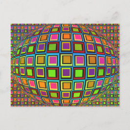 Moderne Abstracte kleurrijke vormen Visuele variët Briefkaart