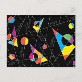 Moderne Abstracte kleurrijke vormgeving | Briefkaart