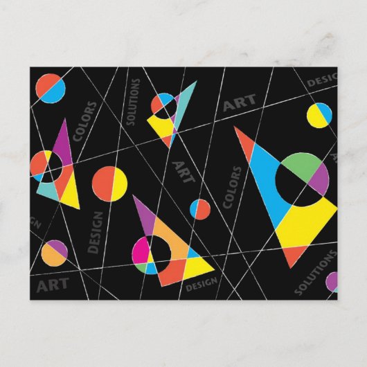 Moderne Abstracte kleurrijke vormgeving | Briefkaart (Voorkant)