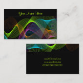 Moderne Abstracte kleurrijke vormlijnen ontwerp Visitekaartje (Voorkant / Achterkant)