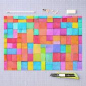 Moderne Abstracte kleurrijke Waterverf Art Fun Art Tissuepapier (Craft)