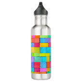 Moderne Abstracte kleurrijke Waterverf Art Initial Waterfles (Rechts)