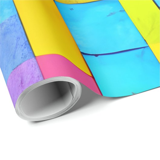 Moderne Abstracte, kleurrijke Waterverf Cadeaupapier (Rol Hoek)