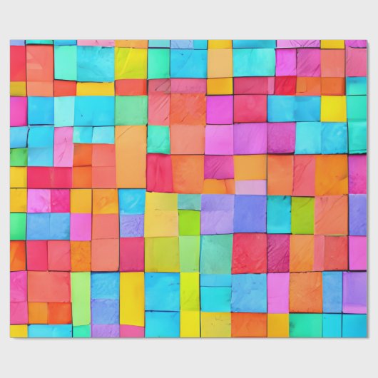 Moderne Abstracte, kleurrijke Waterverf Cadeaupapier (Vlak)