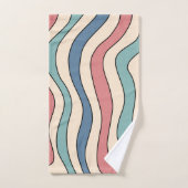 Moderne Abstracte kleurrijke Wavy Stripe Pattern Bad Handdoek (Handdoek)