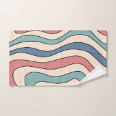Moderne Abstracte kleurrijke Wavy Stripe Pattern Bad Handdoek (Handdoek)