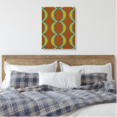Moderne Abstracte koperen bruine cirkels Diamond Canvas Afdruk (Insitu (Slaapkamer))