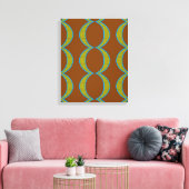 Moderne Abstracte koperen bruine cirkels Diamond Canvas Afdruk (Insitu (Woonkamer))