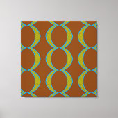 Moderne Abstracte koperen bruine cirkels Diamond Canvas Afdruk (Voorkant)