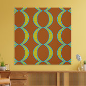 Moderne Abstracte koperen bruine cirkels Diamond Canvas Afdruk (Insitu (Woonkamer))