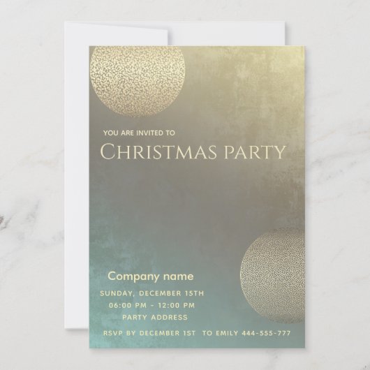 Moderne abstracte kringen corporate kerstfeest kaart (Voorkant)