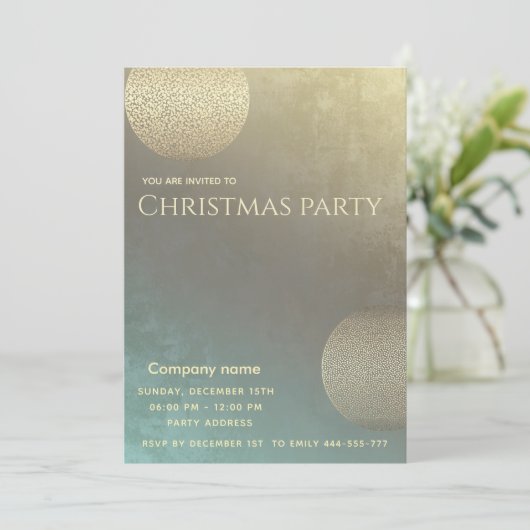 Moderne abstracte kringen corporate kerstfeest kaart (Staand voorkant)