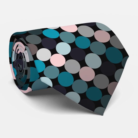 Moderne Abstracte kringen Stropdas (Opgerold)