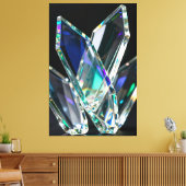 Moderne Abstracte Kristal Prisma Kunstprint | Luxe Canvas Afdruk (Insitu (Woonkamer))