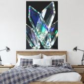 Moderne Abstracte Kristal Prisma Kunstprint | Luxe Canvas Afdruk (Insitu (Slaapkamer))
