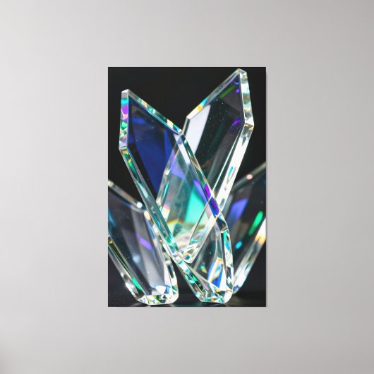 Moderne Abstracte Kristal Prisma Kunstprint | Luxe Canvas Afdruk (Voorkant)