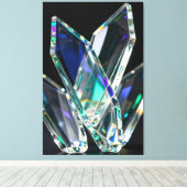 Moderne Abstracte Kristal Prisma Kunstprint | Luxe Canvas Afdruk (Insitu (Houten vloer))
