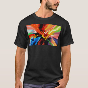 Moderne Abstracte kunst Aangepast schilderwerk Zwa T-shirt