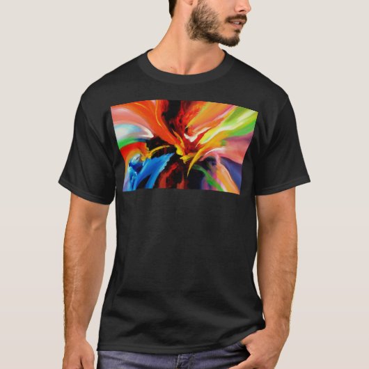 Moderne Abstracte kunst Aangepast schilderwerk Zwa T-shirt (Voorkant)