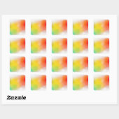 Moderne Abstracte Kunst Aangepaste Blauwe Groene R Vierkante Sticker (Vel)