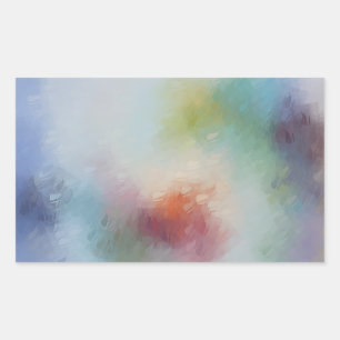 Moderne Abstracte Kunst Aangepaste Kleurrijke Lege Rechthoekige Sticker