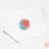 Moderne Abstracte Kunst Aangepaste Kleurrijke Lege Ronde Sticker (Envelop)