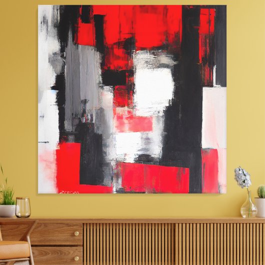 Moderne Abstracte kunst - Agressieve 0001 Print (Insitu (Woonkamer))