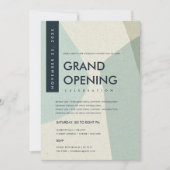 MODERNE ABSTRACTE KUNST AQUA BLauw GRAND OPENING E Kaart (Voorkant)